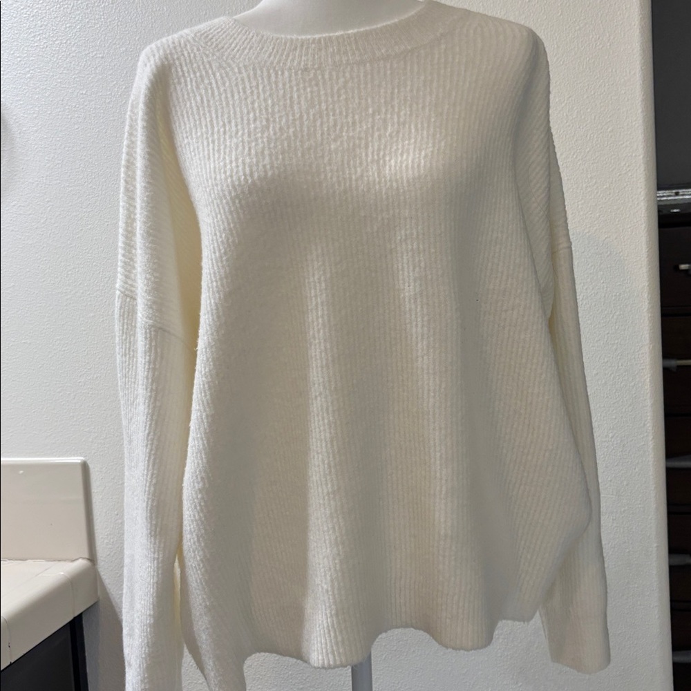 J.Crew Factory Ribbed Boyfriend Crewneck Sweater in extra-soft yarn